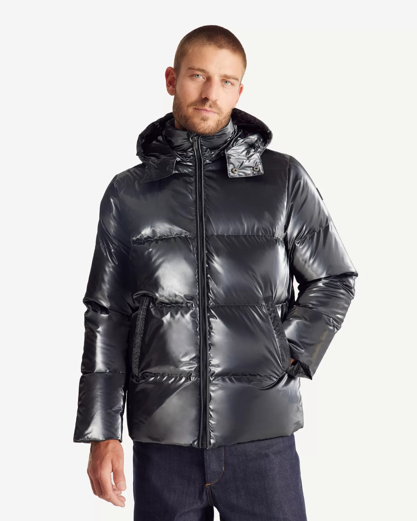 JOTT Doudoune Grand Froid nacrée Preston Glossy NOIR Sale