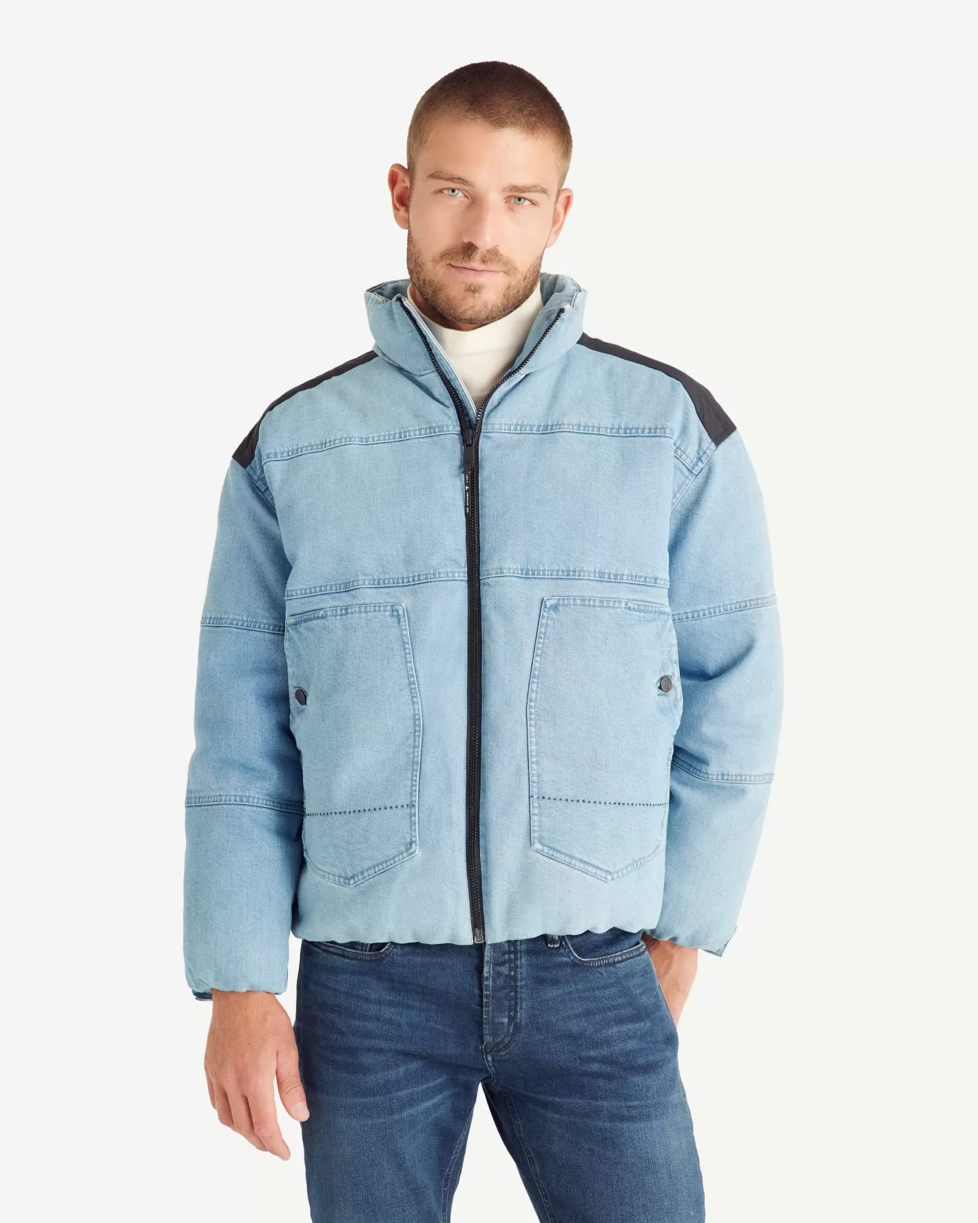 JOTT Doudoune 'Puffer' Light denim jeans Aero MNW x DENHAM YJEANSCLAIR Discount