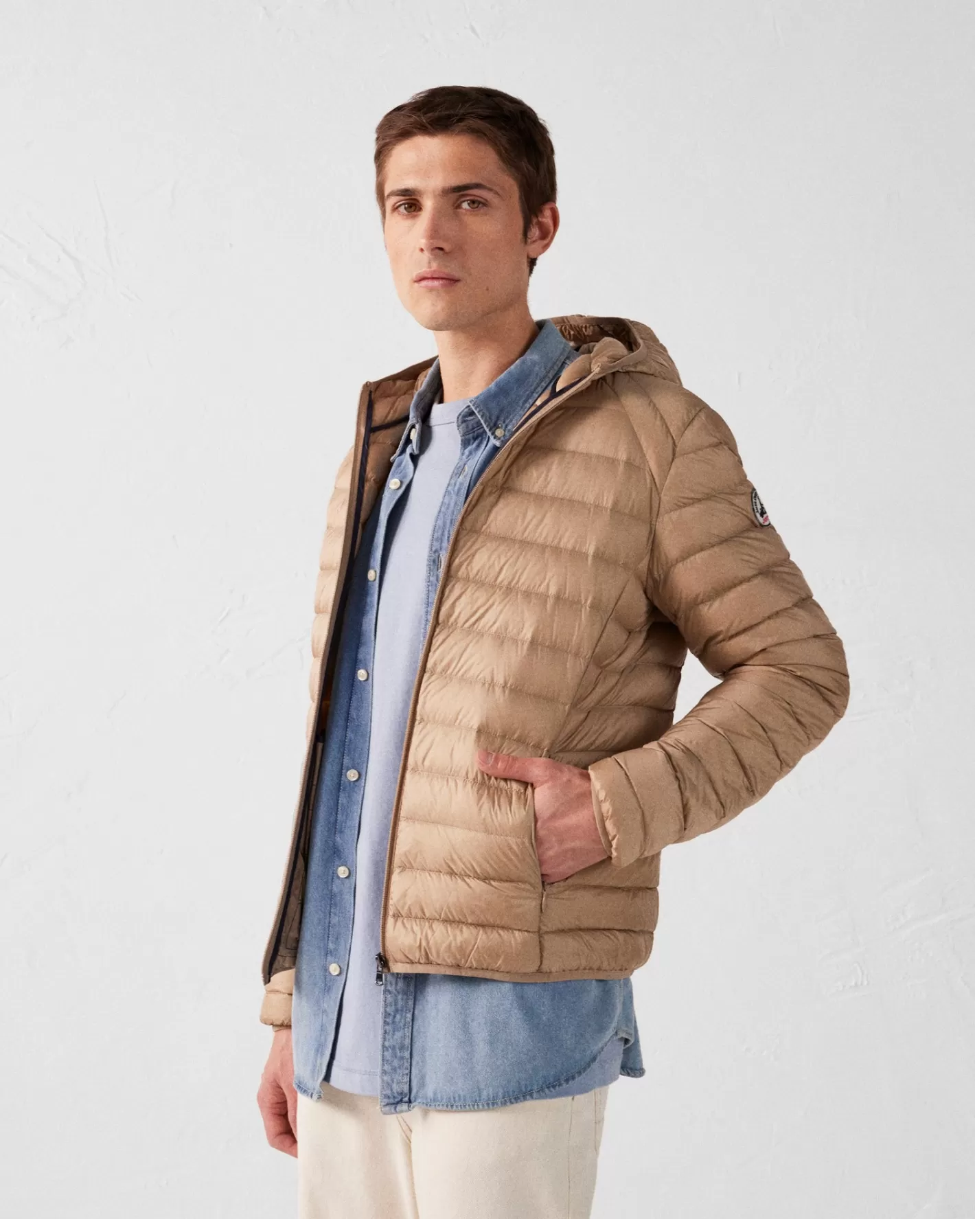 JOTT Light hooded down jacket Nico BEIGE Cheap