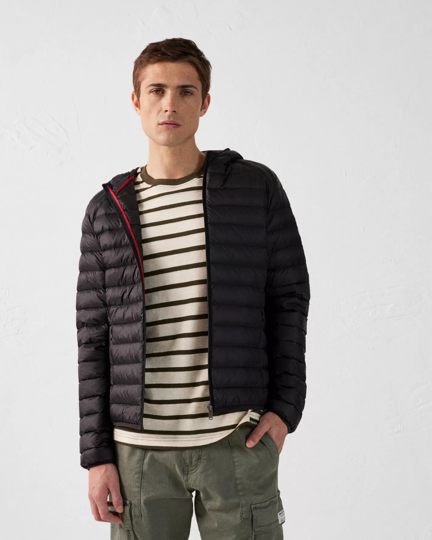 JOTT Lightweight hooded puffer jacket Black Nico NOIR Online