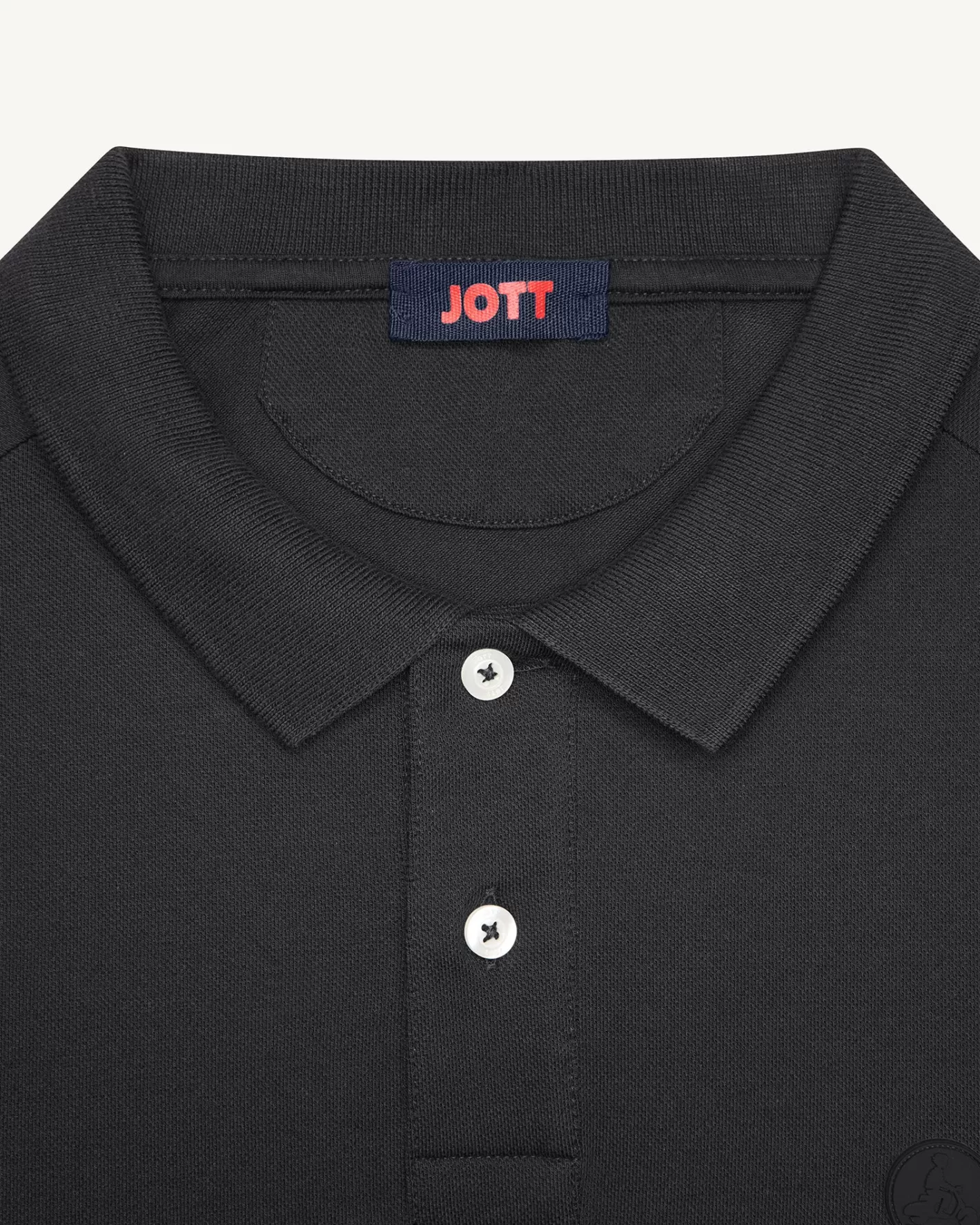 JOTT Polo manches longues en coton Carlos NOIR Best Sale