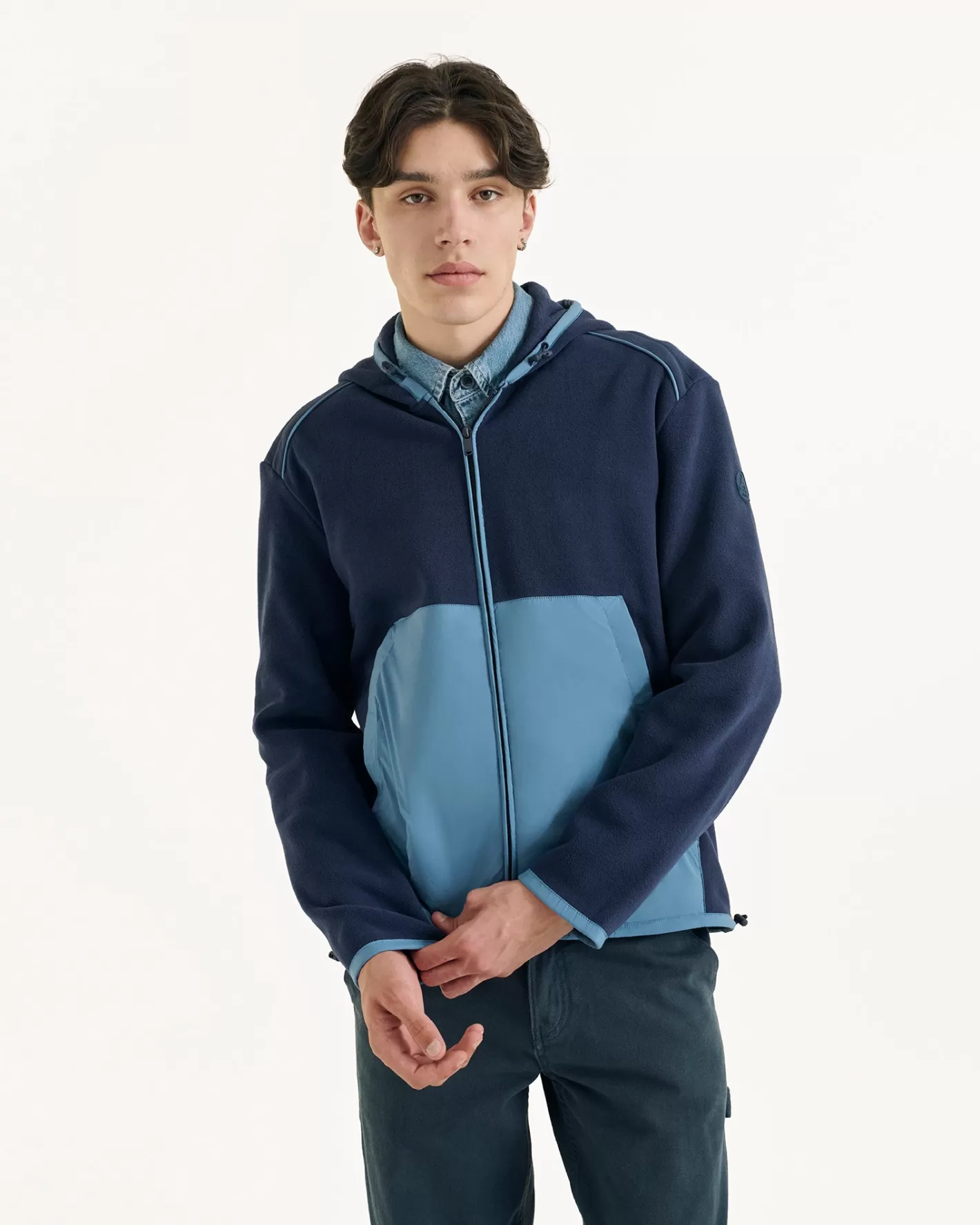 JOTT Veste zippée bi-matière en polaire Greg MARINE Shop